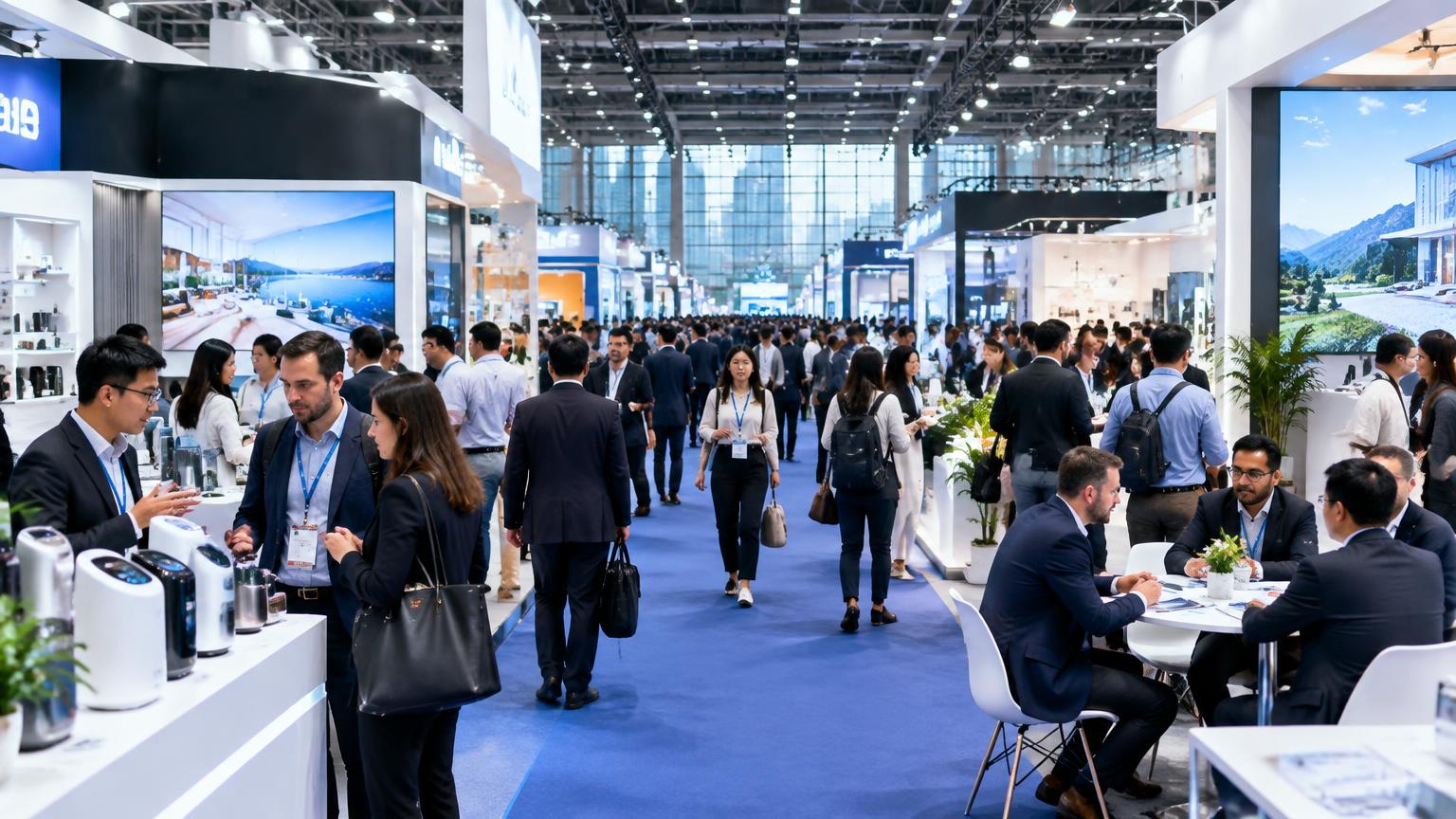Original international trade exhibition hall scene in Guangzhou