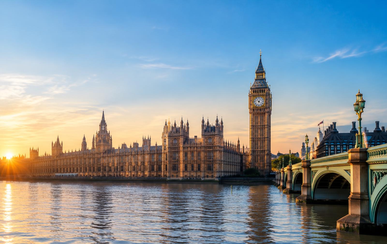 Big Ben, Westminster and the River Thames in London