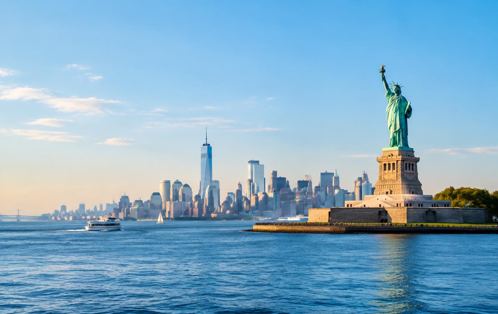Statue of Liberty and New York City skyline