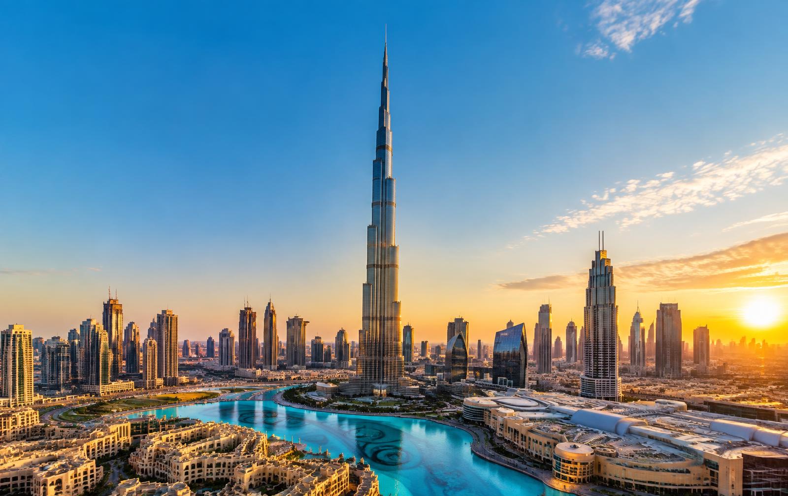 Dubai skyline with the Burj Khalifa