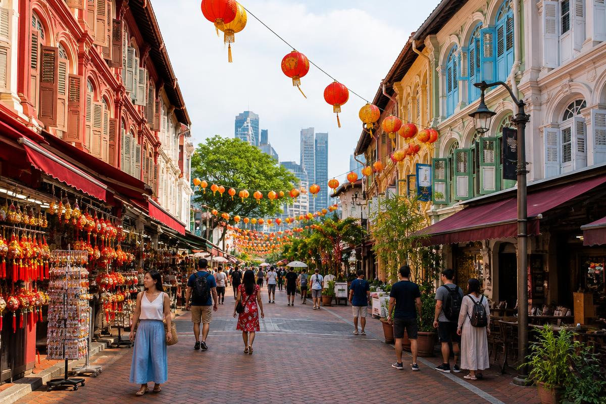 Chinatown Singapore heritage streets and traditional shophouses