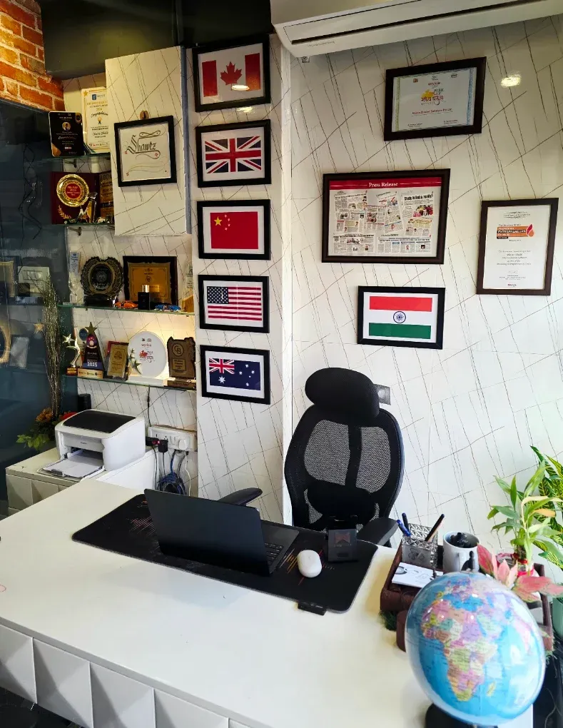 Visadesk consultation desk with international travel details